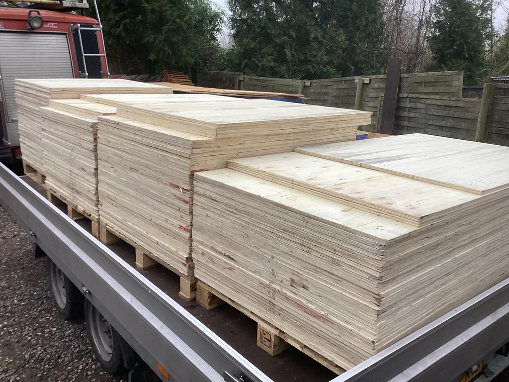 Multyplex plaatjes, Doe-het-zelf en Verbouw, Ophalen of Verzenden, Gebruikt, Multiplex, Minder dan 20 mm