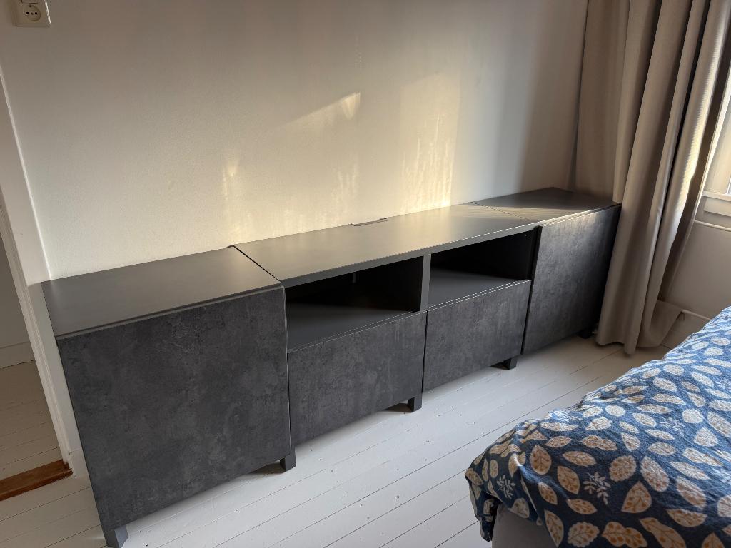 Kast - TV meubel - Ikea Besta, Ophalen, Zo goed als nieuw, 200 cm of meer, Minder dan 100 cm