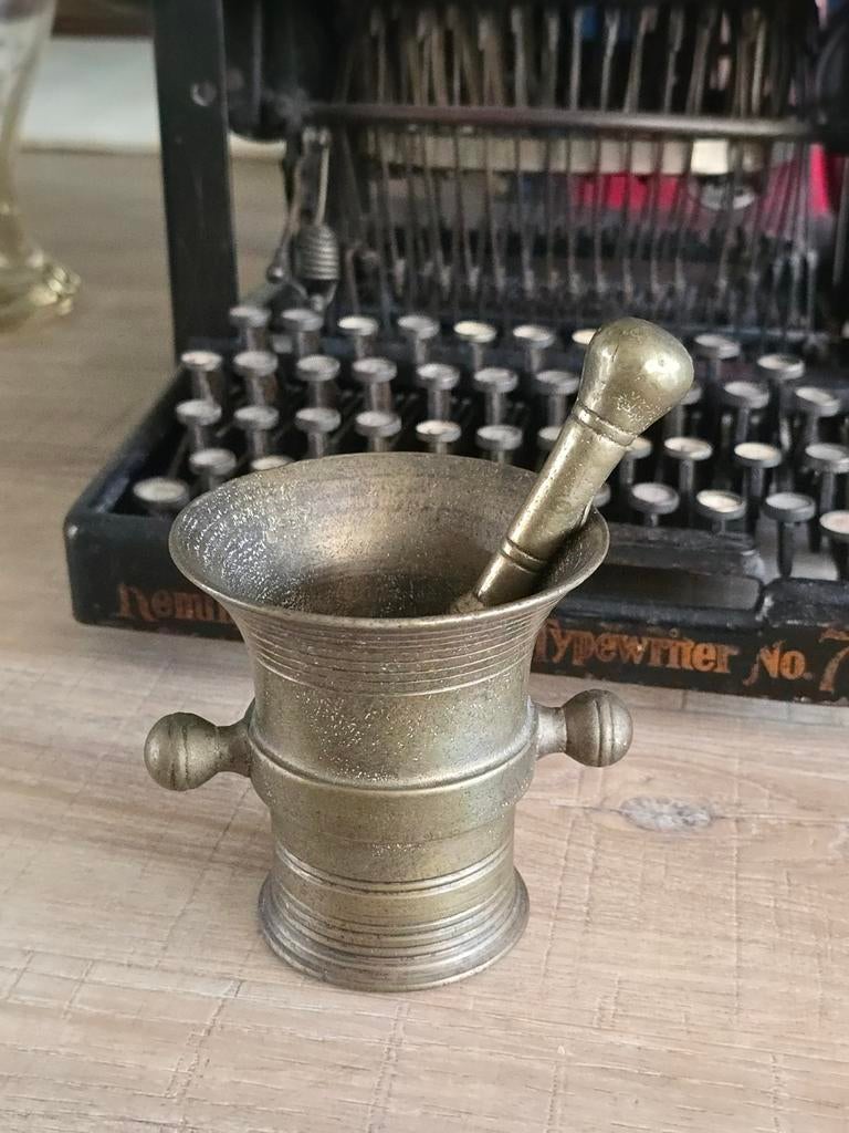 Antieke bronzen apothekersvijzel Nederland ca 1820 €39 !, Ophalen of Verzenden