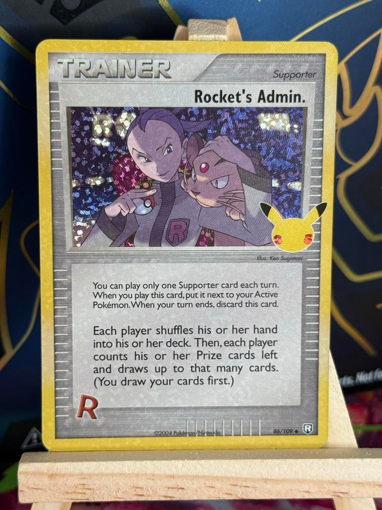 Pokémon Kaart Rocket's Admin. Trainer Supporter Foil, Hobby en Vrije tijd, Verzamelkaartspellen | Pokémon, Ophalen of Verzenden