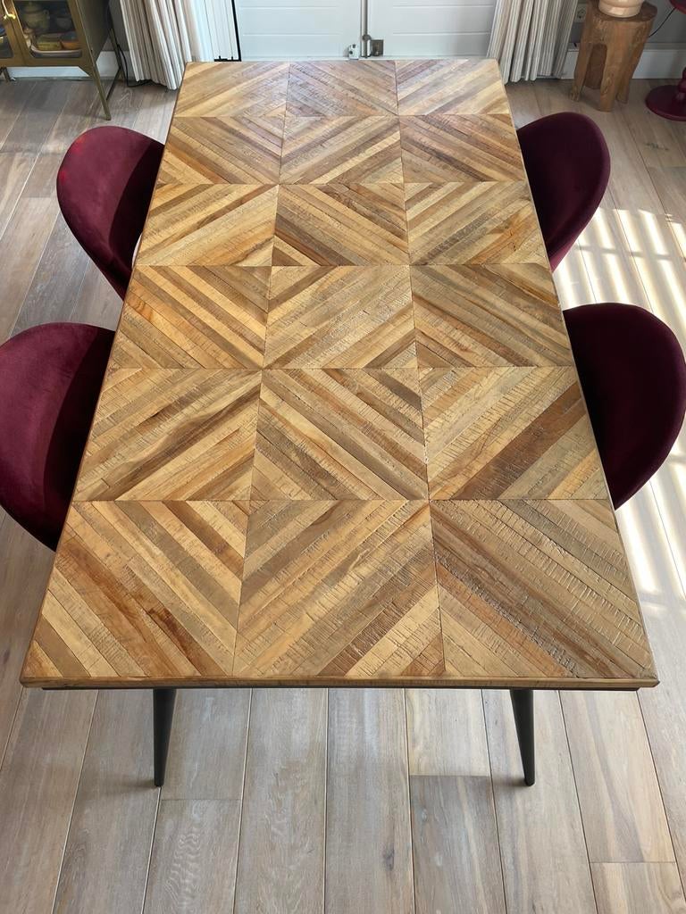 Bepurehome eettafel rhombic 180cm, Ophalen, Teakhout, 50 tot 100 cm, Zo goed als nieuw