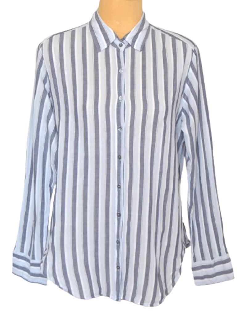 Xirena USA gestreepte blouse, grijs/blauw/zilver, Mt. S, Overige kleuren, Verzenden, Zo goed als nieuw, Xirena USA