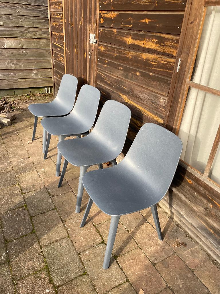 4x Eetkamerstoel ODGER, Ophalen, Overige materialen, Gebruikt, Blauw