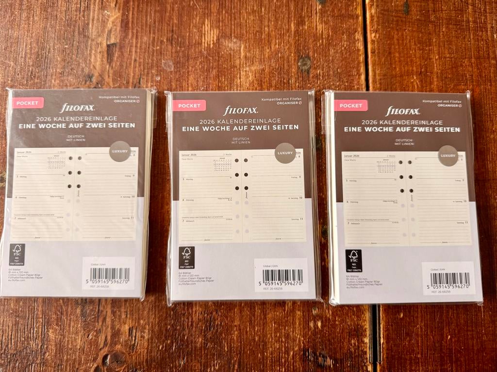 Filofax pocket agenda vullingen, Ophalen, Nieuw