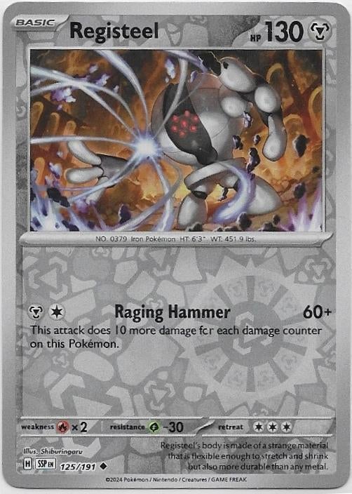 Surging Sparks,  Registeel [reverse] 125/191, Verzenden, Nieuw, Losse kaart