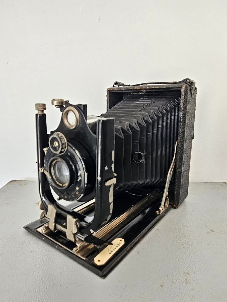 Oude antieke balgcamera uit 1910, Ophalen of Verzenden