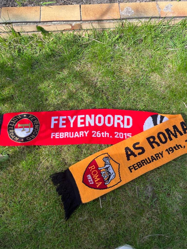 Feyenoord - AS Roma sjaal 2015, Ophalen, Gebruikt, Clubaccessoires