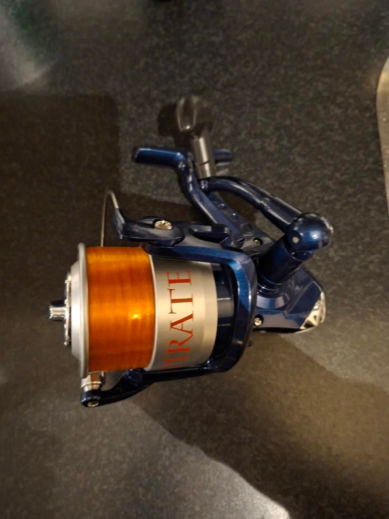 Blauwe vismolen met oranje lijn, Ophalen of Verzenden