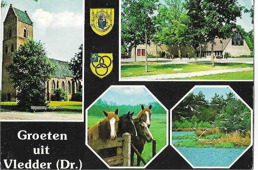 Vledder, Verzamelen, Ophalen of Verzenden, 1960 tot 1980, Gelopen, Drenthe