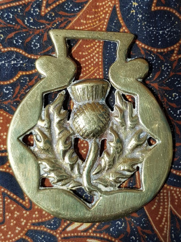 Antiek kleppermannetje uit Engeland met de Schotse distel., Antiek en Kunst, Ophalen of Verzenden, Koper