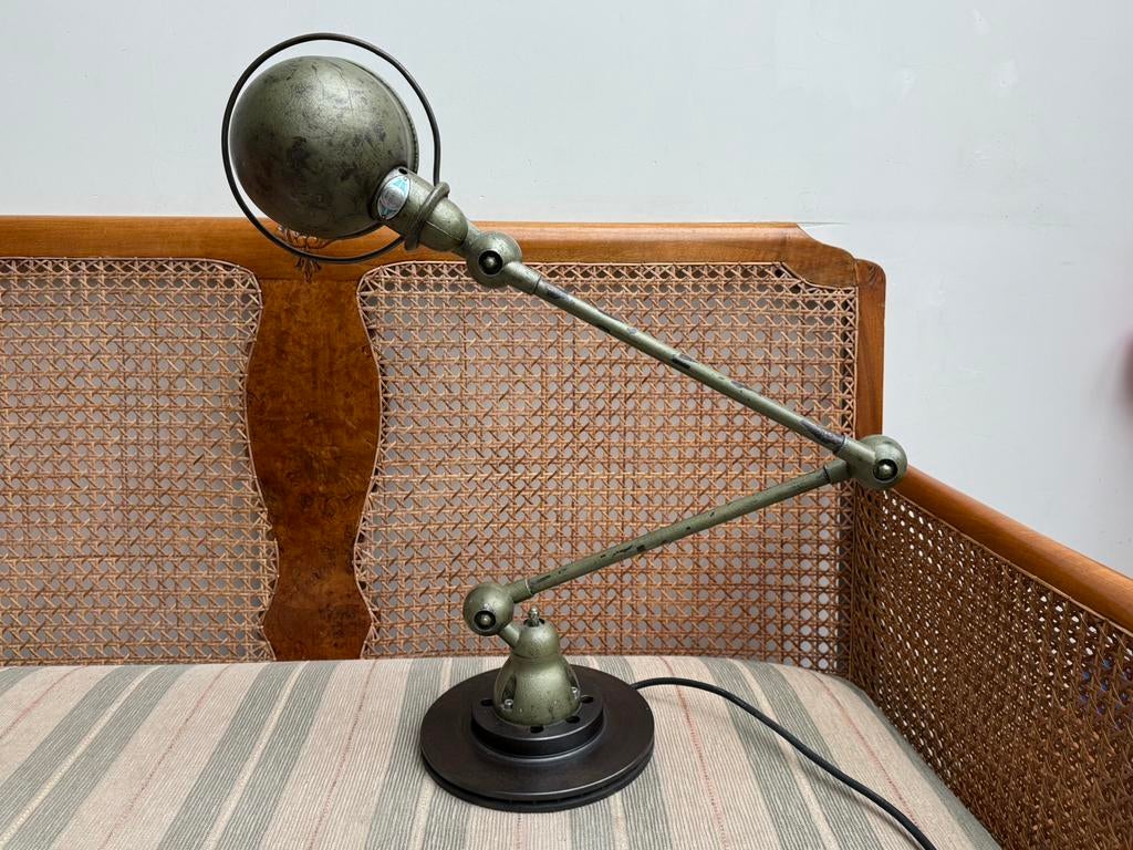 Antieke Vintage Oude Franse Jielde Lamp Piaggio Vespa Green, Ophalen, Gebruikt, Metaal