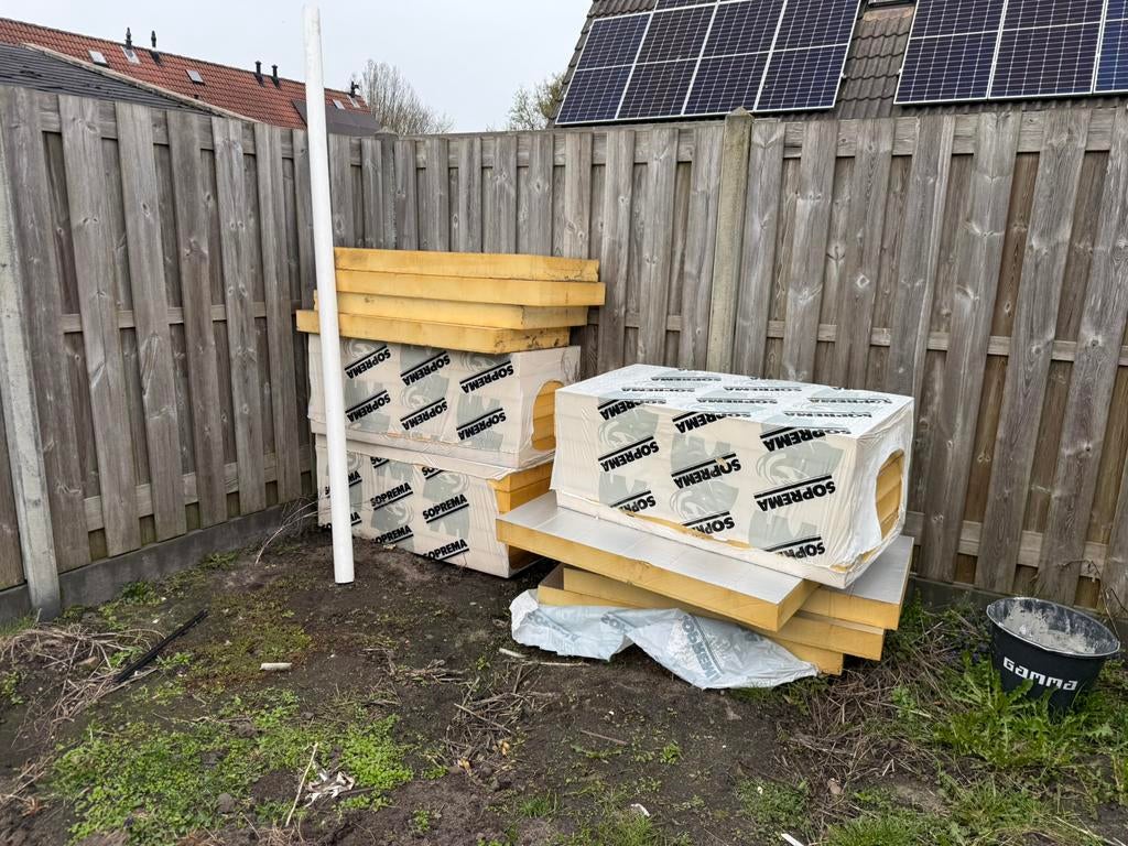 16,5 m2 isolatie pir platen, Ophalen, Dakisolatie, Zo goed als nieuw, Hardschuim (Pir)