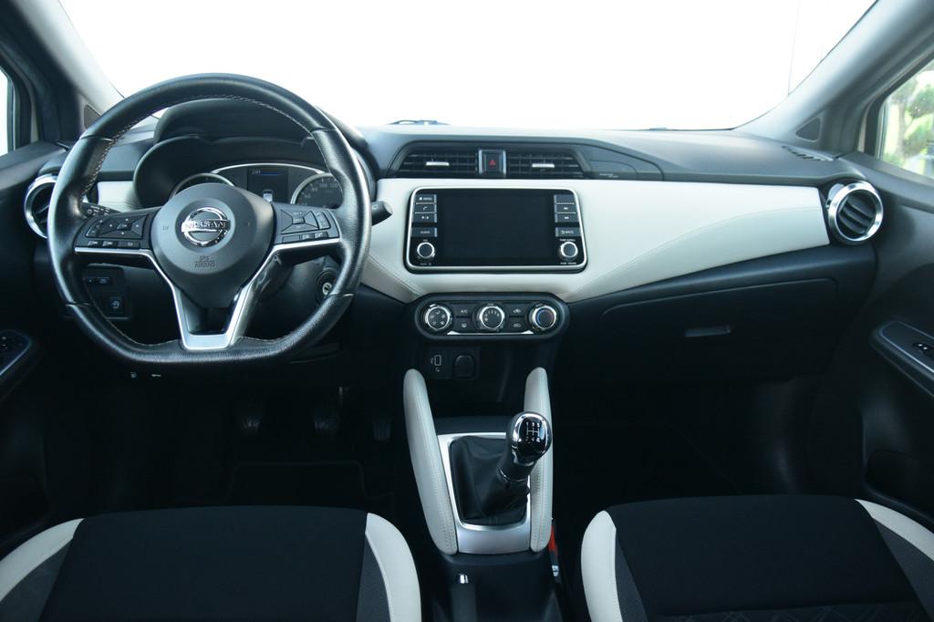 Nissan Micra 1.0 IG-T N-Connecta Carplay/Dab Priv/Glass Airc, Voorwielaandrijving, Euro 6, Wit, Grijs