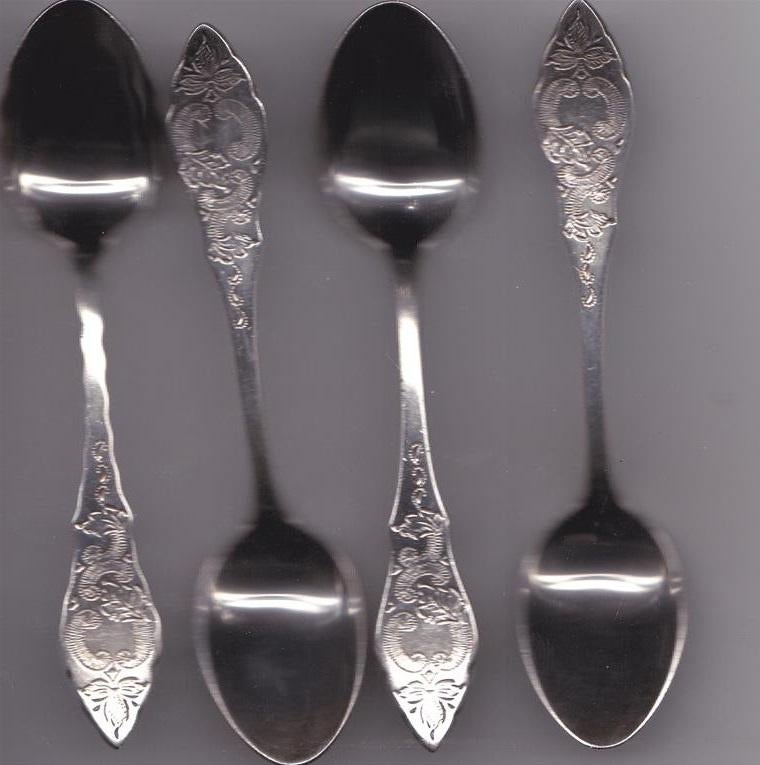 6 Oude verzilverde lepeltjes Biedermeier. Keltum 100, Verzilverd, Ophalen of Verzenden, Zo goed als nieuw, Metaal