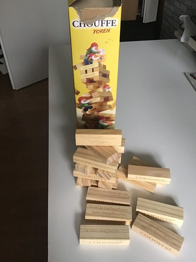 Chouffe  bier jenga toren spel, Ophalen of Verzenden