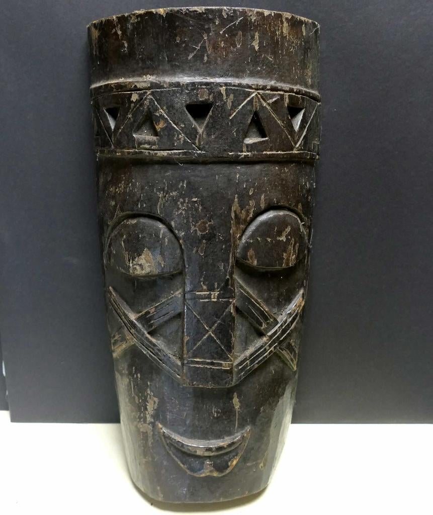 Authentiek Masker kunst hout tribal Indonesie beeld Java MX2, Antiek en Kunst, Ophalen of Verzenden