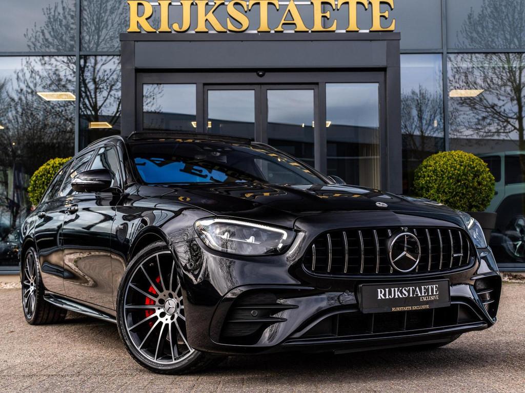 Mercedes E-klasse Estate AMG 53 4MATIC|PANO|360|MEMORY|SFEER, Auto's, Automaat, 435 pk, Gebruikt, Zwart