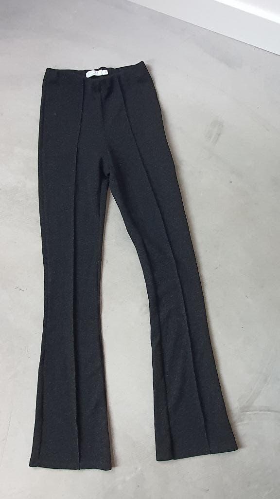 Flared Glitter Broek Costes Studio XS, Zwart, Ophalen of Verzenden, Zo goed als nieuw, Maat 34 (XS) of kleiner