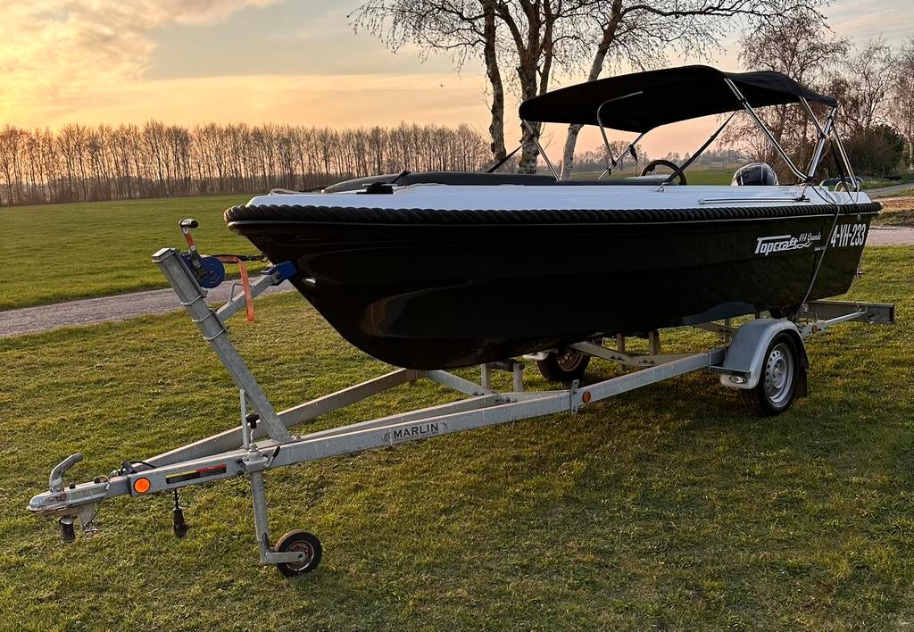 Topcraft 484 grande limited  30pk Suzuki met marlin trailer, Ophalen, 10 tot 30 pk, Zo goed als nieuw, 3 tot 6 meter