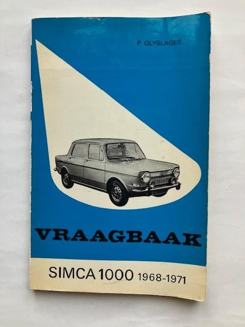 Vraagbaak      Simca 1000           1968 - 1971, Verzenden