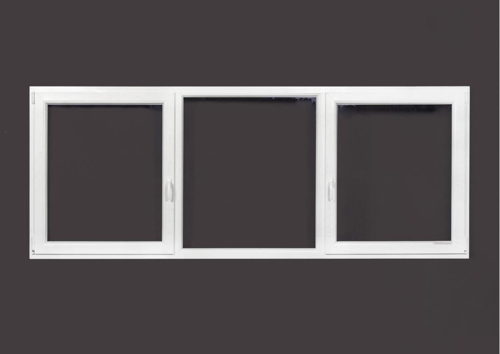 Kunststof antraciet kozijn b300 x h110 dk-v-dk RAL 7016, Niet ingevuld, Kunststof, 225 cm of meer, Overige typen