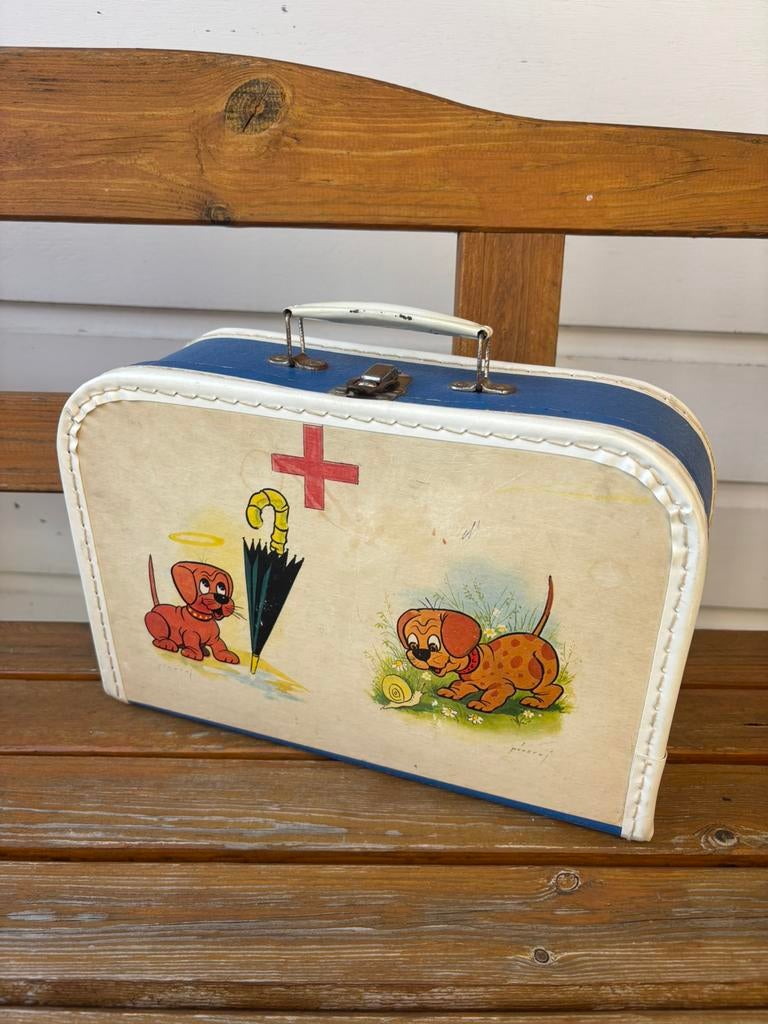 Vintage kinder koffer speelgoedkoffertje jaren 50/60, Sieraden, Tassen en Uiterlijk, Koffers, Ophalen of Verzenden, Overige materialen