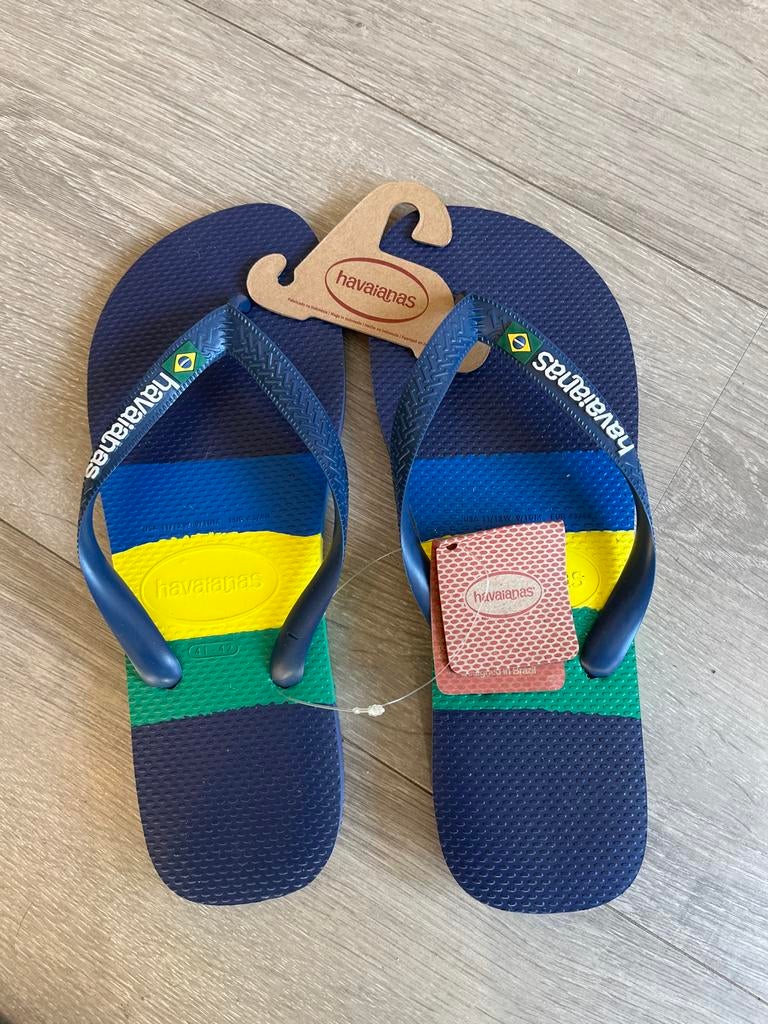 Nieuw Havaianas Brasil Tech II FC Slippers Maat 41-42 (43-44, Slippers, Blauw, Nieuw, Ophalen of Verzenden