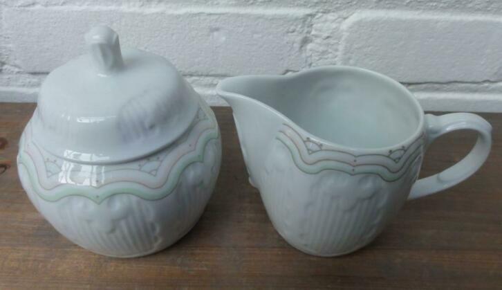 SALE Friesland Melitta roomstelletje met pastel motief, -, -, Overige typen, Ophalen of Verzenden