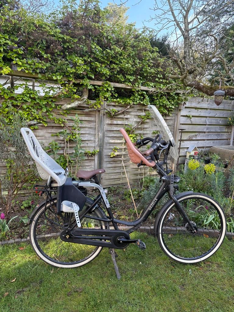 Gazelle Bloom dames moederfiets met Yepp zitjes, Fietsen en Brommers, Fietsen | Dames | Moederfietsen, Ophalen, 2 zitjes, Windscherm