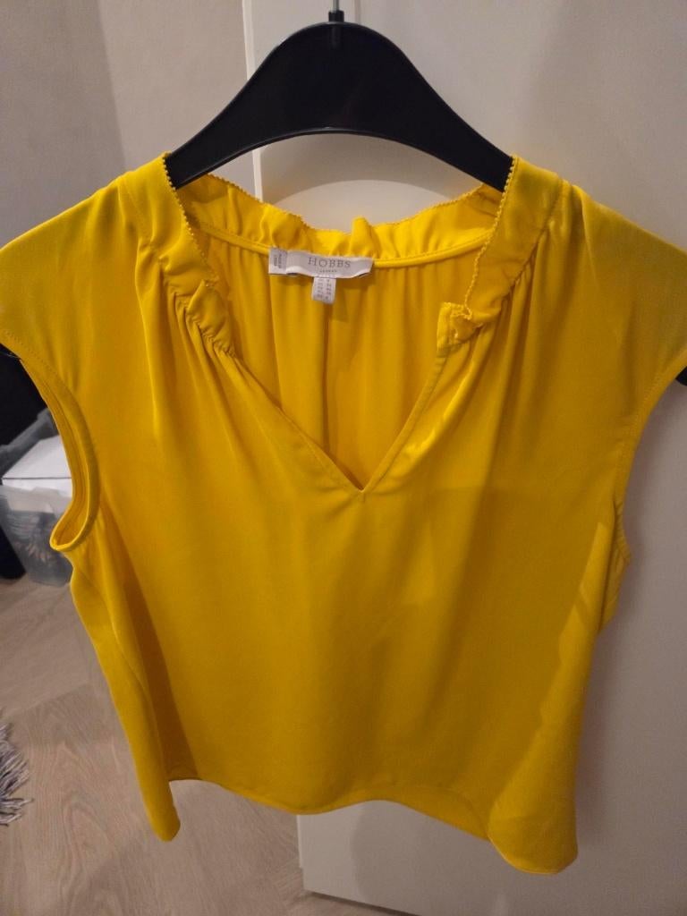 Hobbs gele mouwloze blouse maat 34 nieuw, Geel, Nieuw, Ophalen of Verzenden, Hobbs