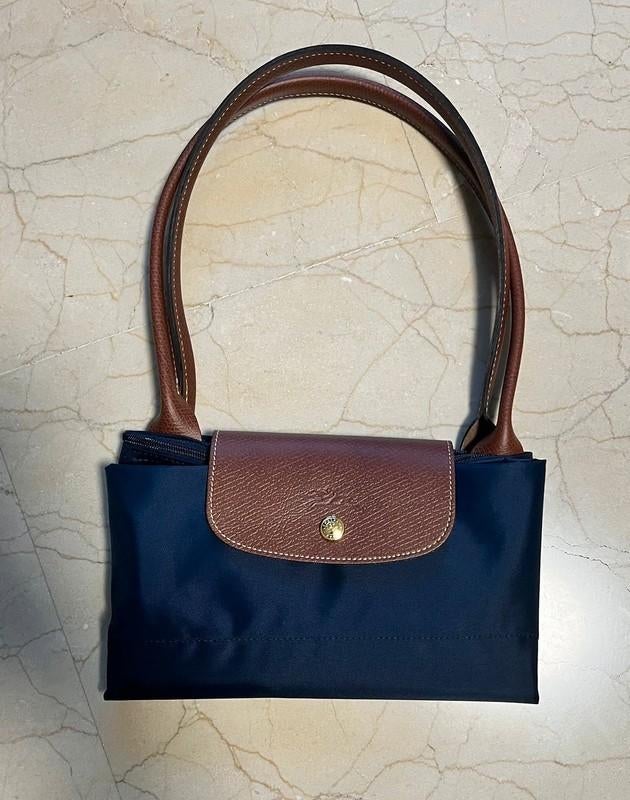 Longchamp Le Pliage Original Maat L, Verzenden, Nieuw, Blauw, Handtas