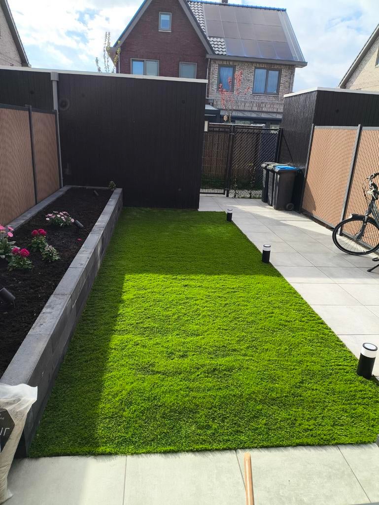 Kunstgras Mason Mook art +/- 12m2 met inveegzand, Tuin en Terras, Gras en Kunstgras, Ophalen, Nieuw, 10 tot 20 m², Kunstgras