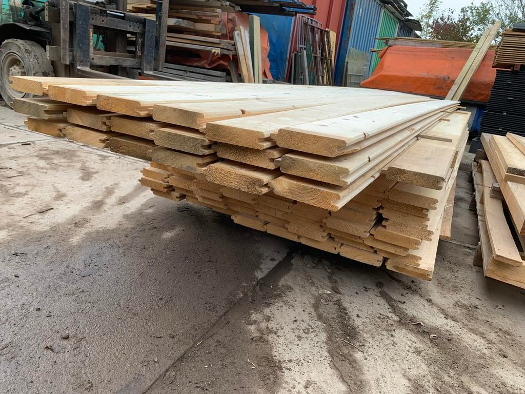 Vuren planken, raggels, ribben balken, Doe-het-zelf en Verbouw, Hout en Planken, Ophalen, Zo goed als nieuw, Vuren