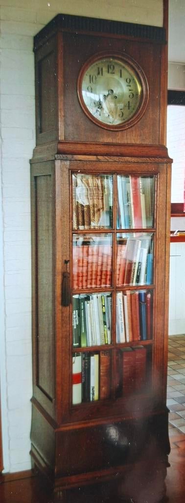 klok antiek/boekenkast/lade,, Antiek en Kunst, Antiek | Klokken, Ophalen of Verzenden