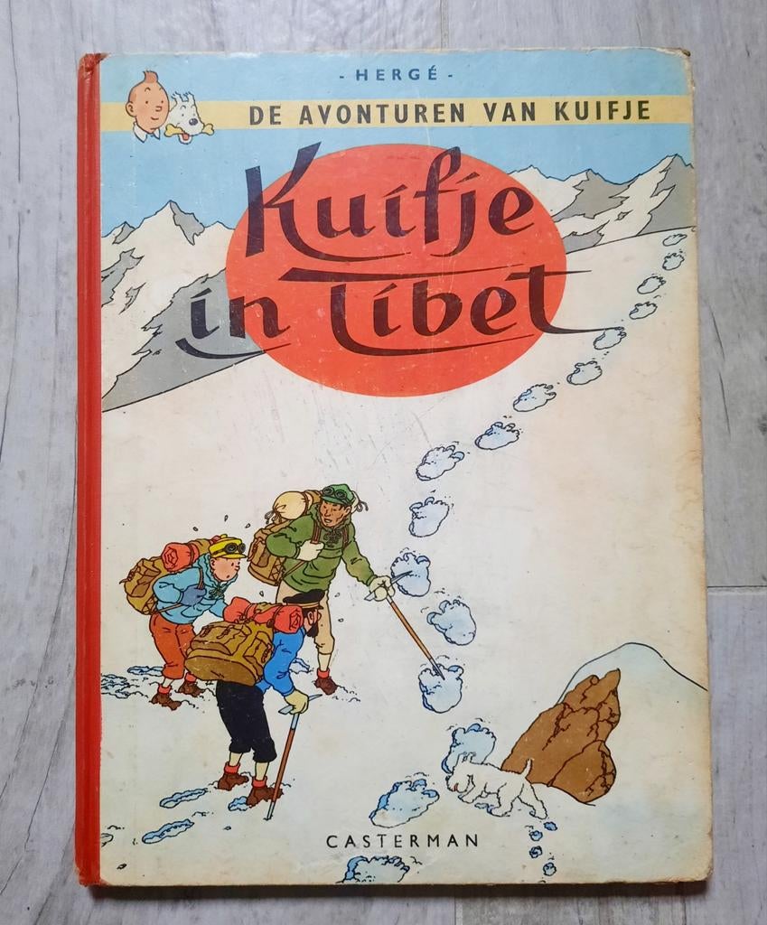 Kuifje in Tibet HC 1e druk 1960 net album, Gelezen, Eén stripboek, Ophalen of Verzenden, Hergé