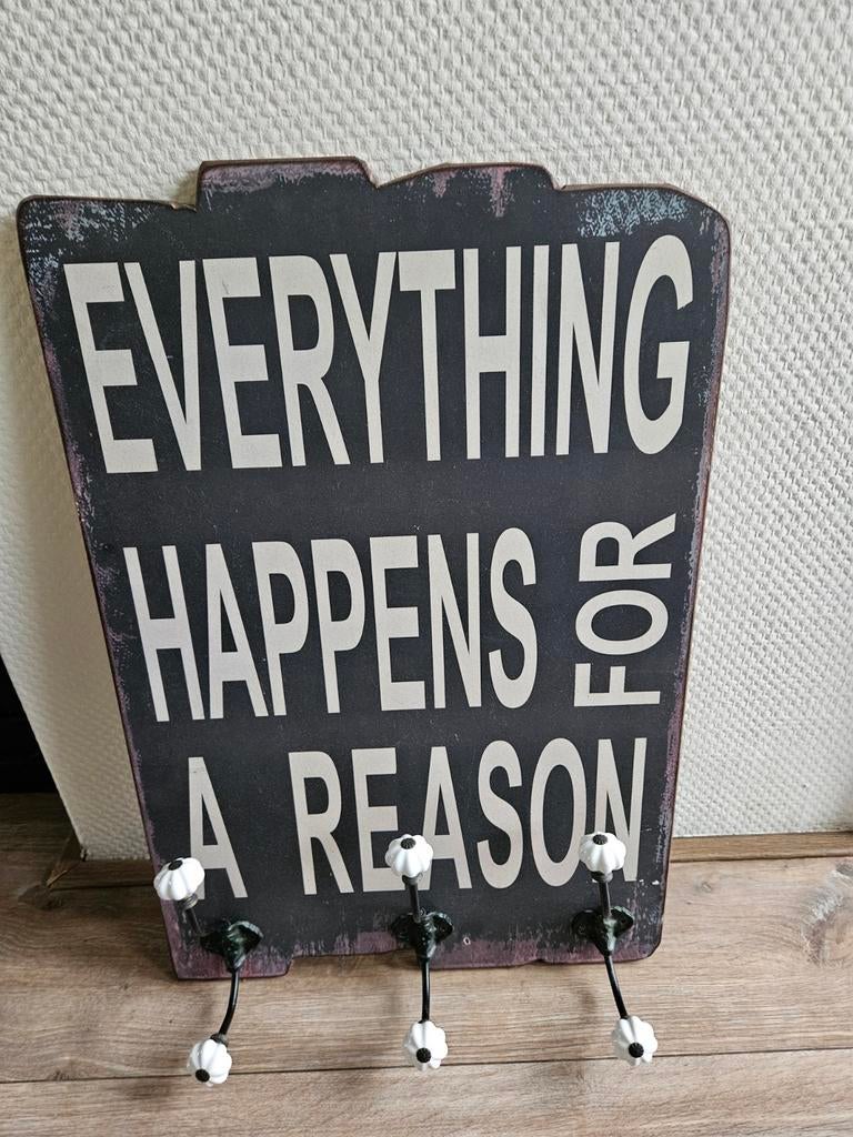 Industriële kapstok met tekst - Erg leuk!, Ophalen of Verzenden