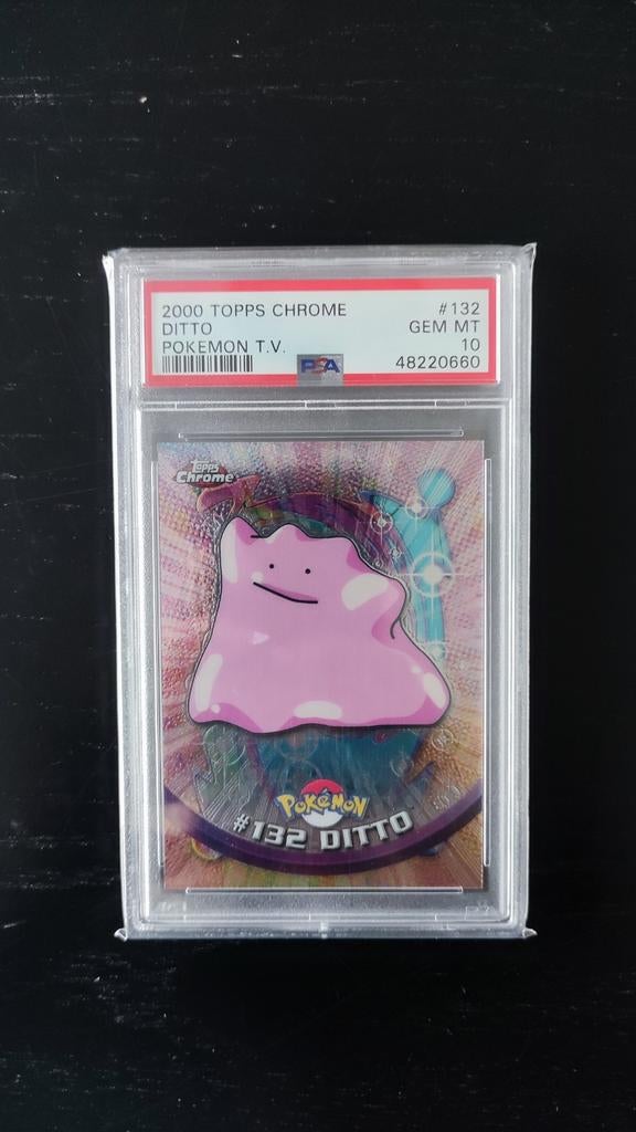 Pokemon topps chrome ditto psa 10 (pop 63), Ophalen of Verzenden, Zo goed als nieuw