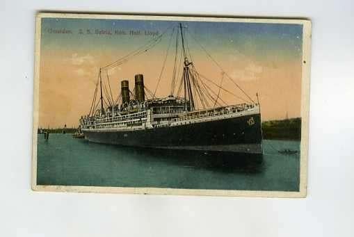 scheepvaart-foto/kaart-IJMUIDEN-gelria- KHL, Ophalen of Verzenden, 1940 tot 1960, Gelderland