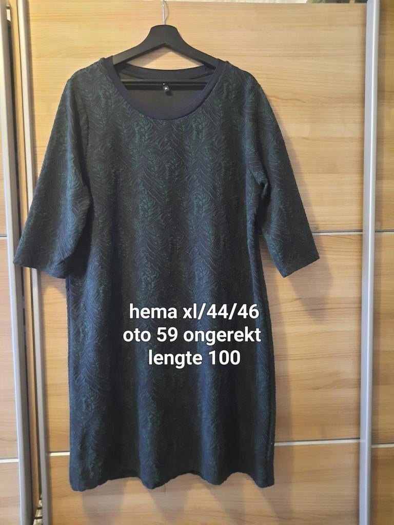 Hema jurk xl groen, Kleding | Dames, Maat 46/48 (XL) of groter, Ophalen of Verzenden, Gedragen, Hema