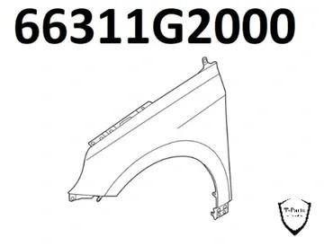 hyundai ioniq links zijscherm 66311g2000 spatbord