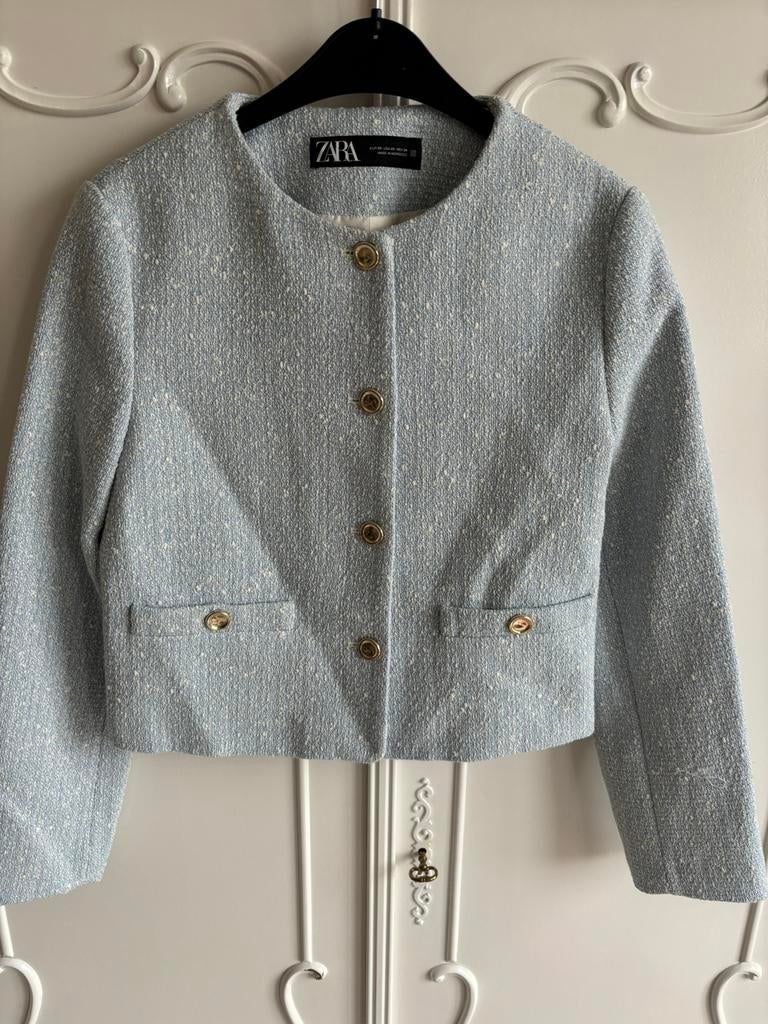 Nieuw blauw jasje Zara maat XS, Blauw, Nieuw, Ophalen of Verzenden, Jasje