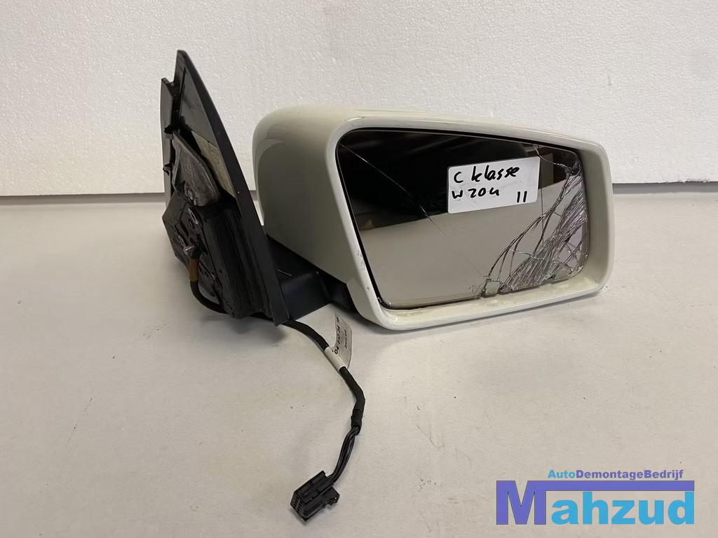MERCEDES C KLASSE W204 wit spiegel rechts, Auto-onderdelen, Spiegels, Gebruikt, Mercedes-Benz AG, Mercedes-Benz, Ophalen of Verzenden