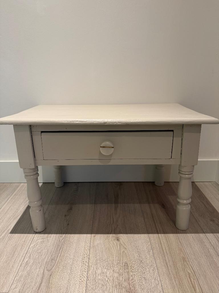Brocante bijzettafel, Ophalen, Minder dan 55 cm, Gebruikt, 60 cm of meer