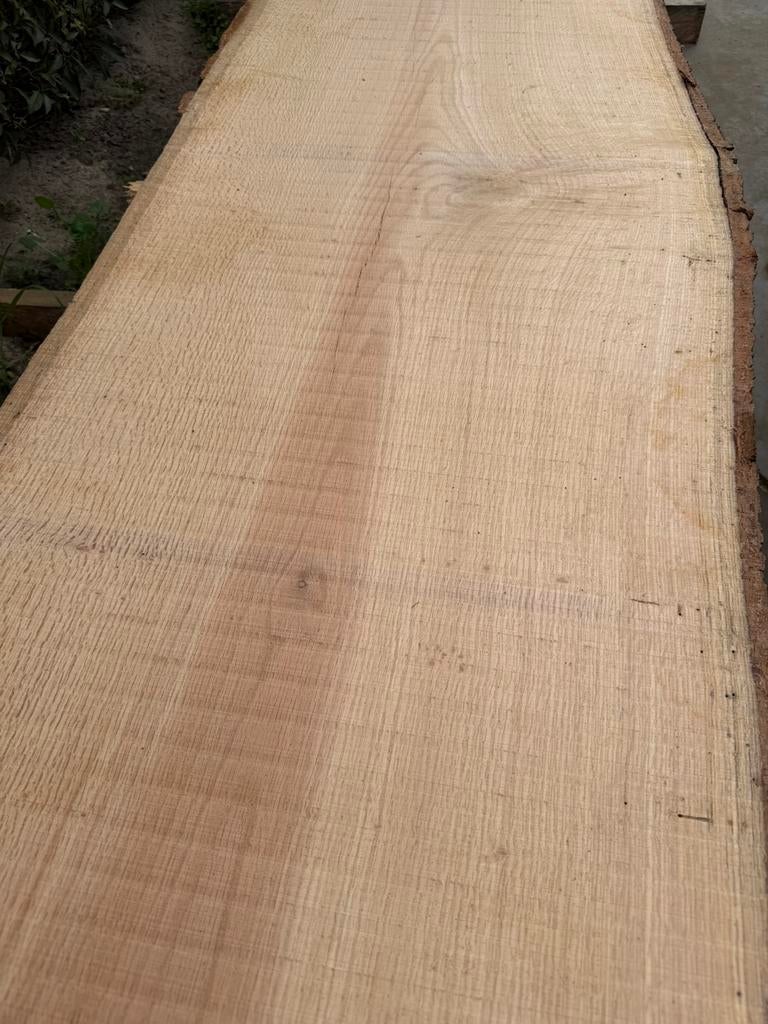 Mooie eiken Schaaldelen 250 x50-55x4 cm, Ophalen, Eiken, Zo goed als nieuw, Plank