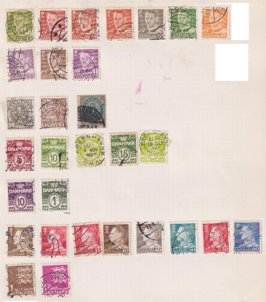 Denemarken Diverse postzegels, Verzenden, Gestempeld, Overige thema's