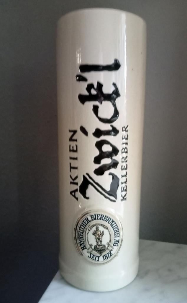 Aktien Zwickl Kellerbier Brewery Stein Bierpul, Verzamelen, Biermerken, Ophalen of Verzenden, Zo goed als nieuw, Pul(len), Overige merken