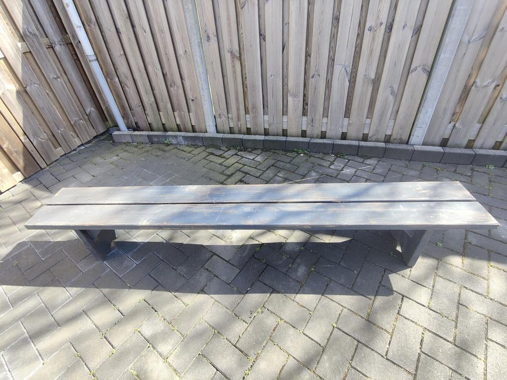 Oud bankje 222 cm lang., Ophalen