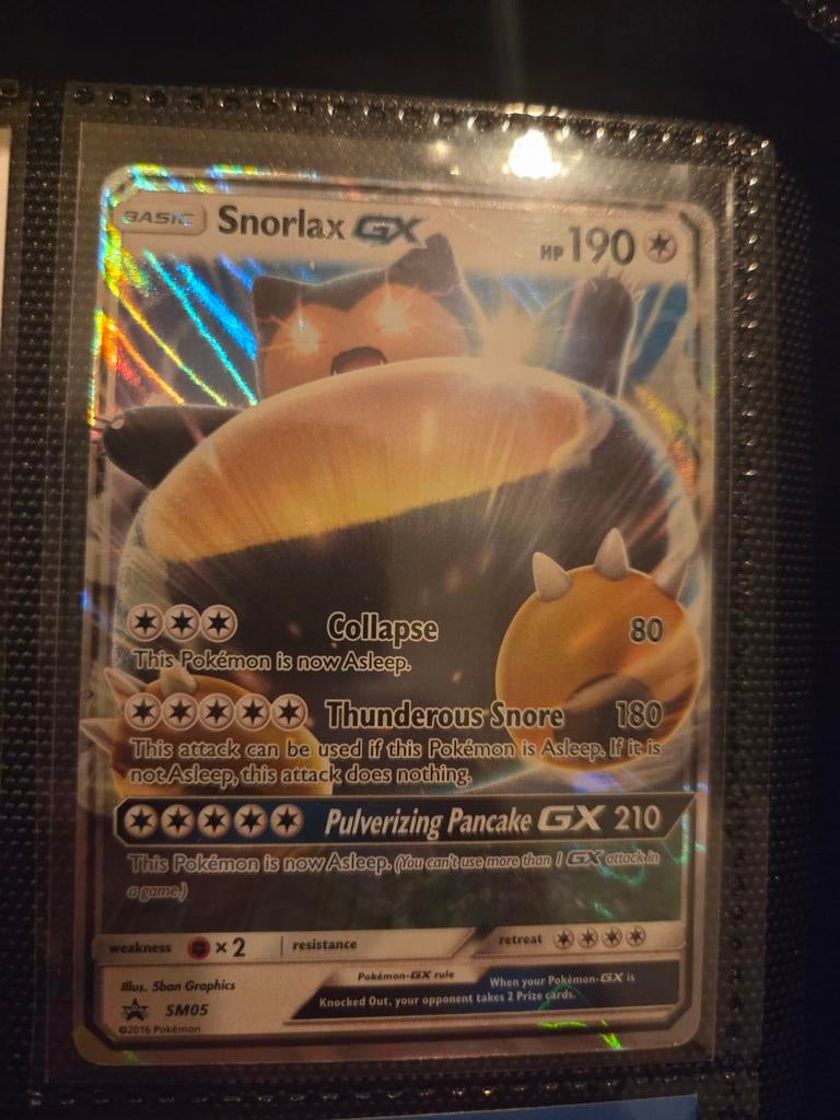 Pokémon kaart Snorlax GX promo SM05, Hobby en Vrije tijd, Verzamelkaartspellen | Pokémon, Ophalen of Verzenden