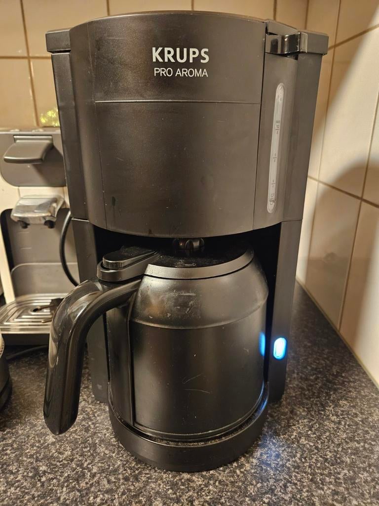 Krups Pro Aroma-filterkoffiezetapparaat-thermoskan, Gebruikt, 10 kopjes of meer, Koffiemachine, Gemalen koffie