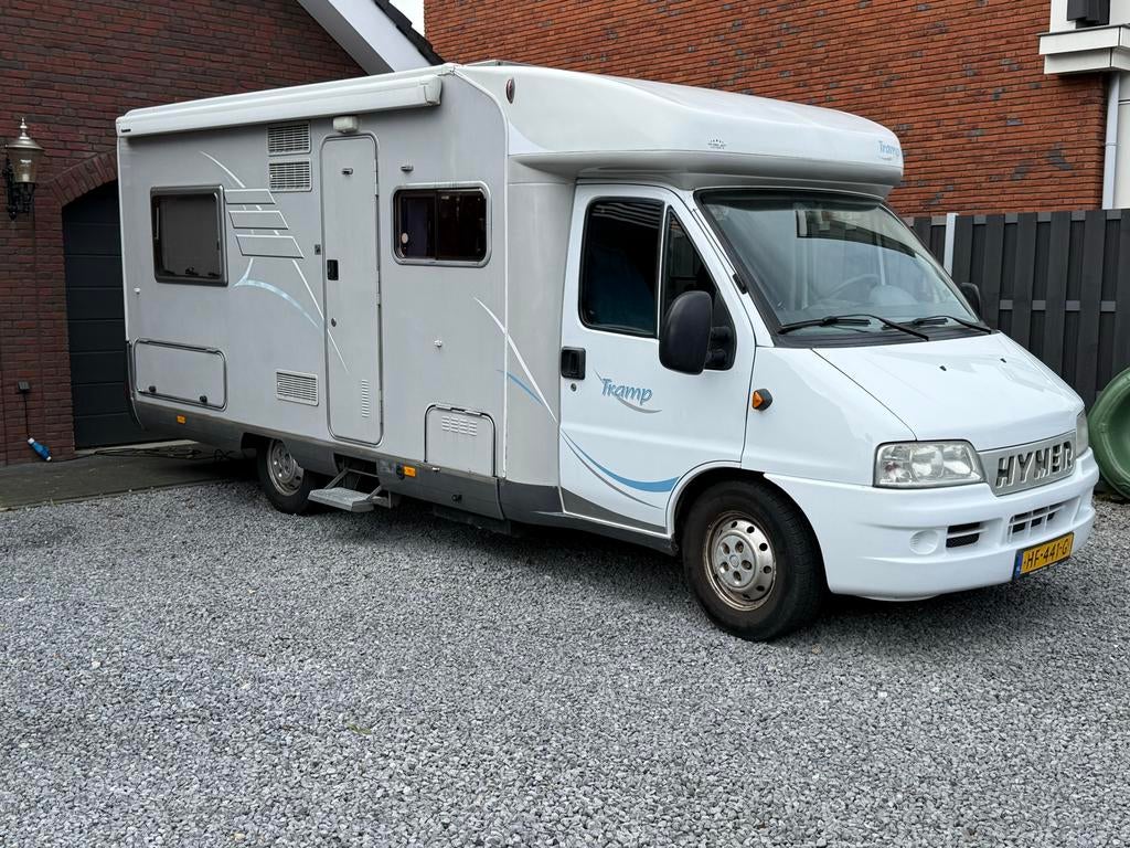 Hymer T655 camper 2003, Caravans en Kamperen, Particulier, Hymer, Half-integraal, Luifel